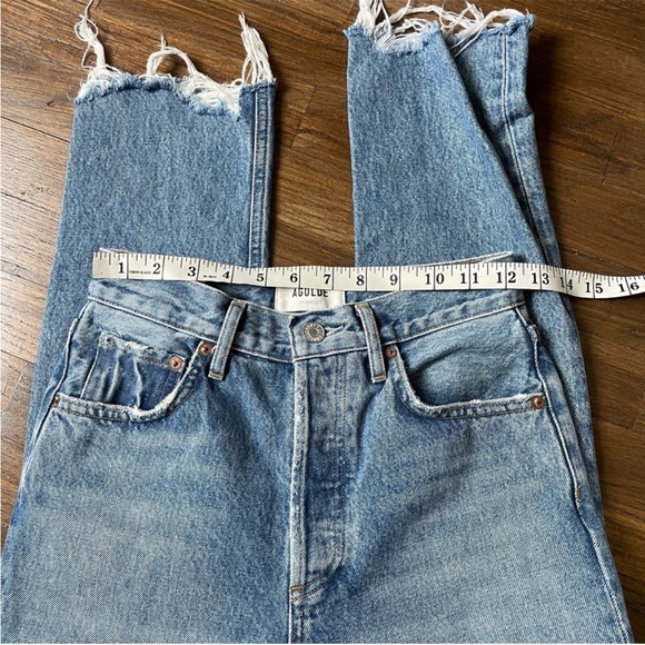 Agolde Riley crop raw hem jeans women’s size 24 - Picture 7 of 10